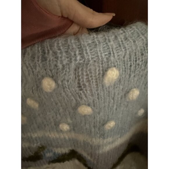 Vintage Susie Lee Mohair Wool Hand Knitted Sweater Cottage Core Made in England - Picture 14 of 16